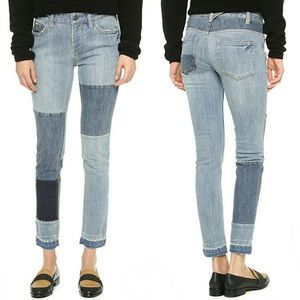Free People Patched & Relaxed Skinny Jeans 24